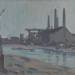 Landscape with Industrial Buildings by a River